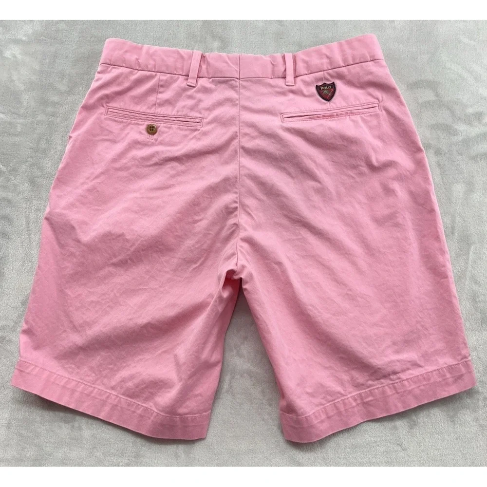Polo Ralph Lauren Golf Short Men 30 Pink Cotton Twill Stretch 9 '' inseam Preppy